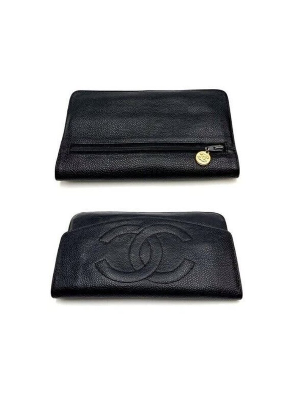 Chanel CC Classic Timeless Caviar Flap Wallet on Chain Purse Black Bag - Picture 6 of 10